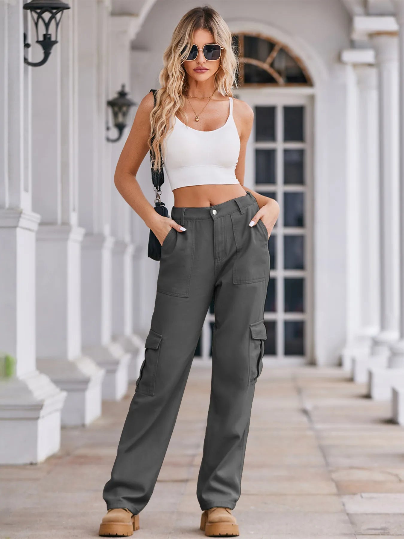 High-Waisted Cargo Jeans OutfitFlow