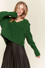 ADORA Ruffle Detail Adorable Sweater OutfitFlow