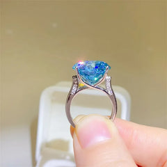5 Carat Moissanite 925 Sterling Silver Ring OutfitFlow