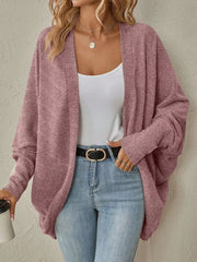 Cozy Oversized Open Front Knit Cardigan OutfitFlow