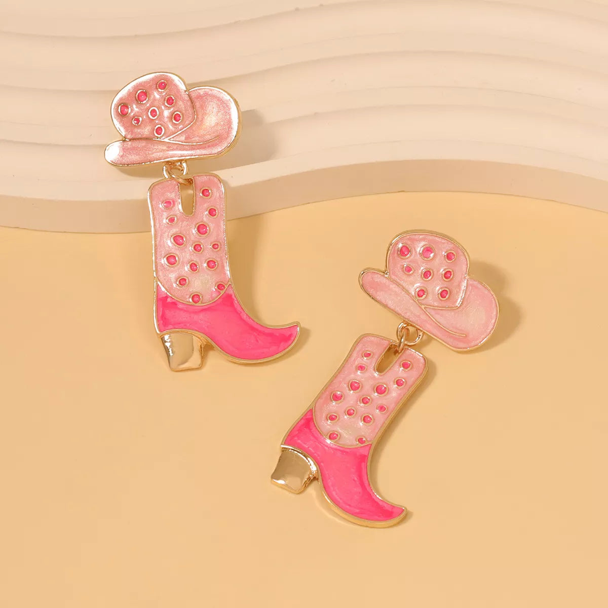 Cowgirl Boot and Hat Dangle Earrings OutfitFlow