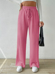 Drawstring Wide Leg Pants OutfitFlow