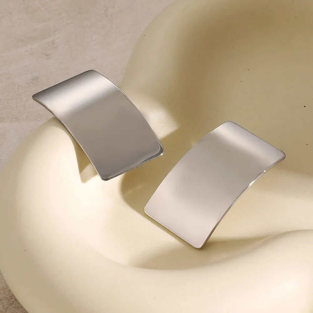 Stainless Steel Rectangle Earring OutfitFlow