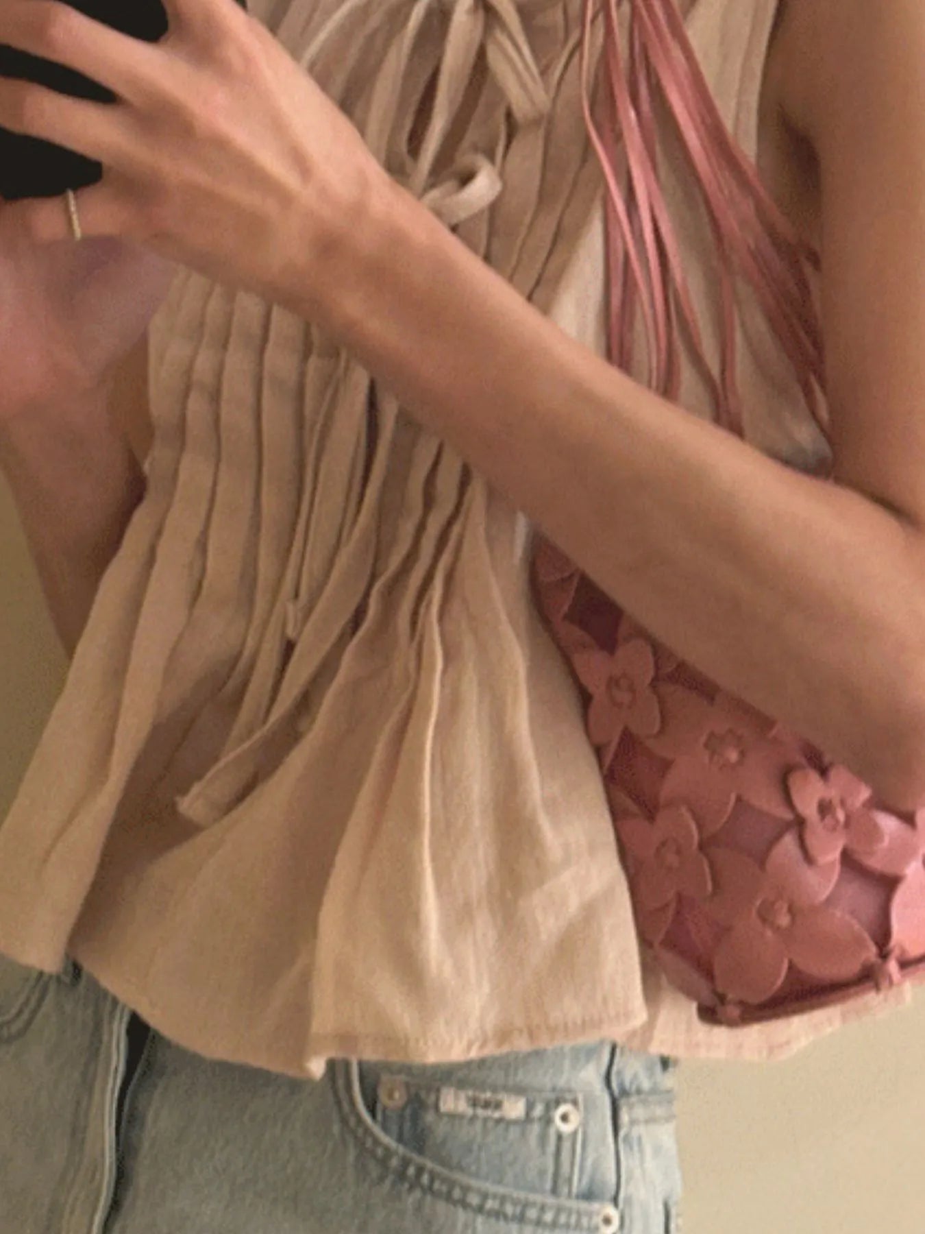 Tie-Front Sleeveless Summer Blouse OutfitFlow