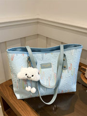 Embossed Pattern Shoulder Bag OutfitFlow