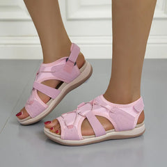 Open Toe Platform Sandals Blush Pink OutfitFlow