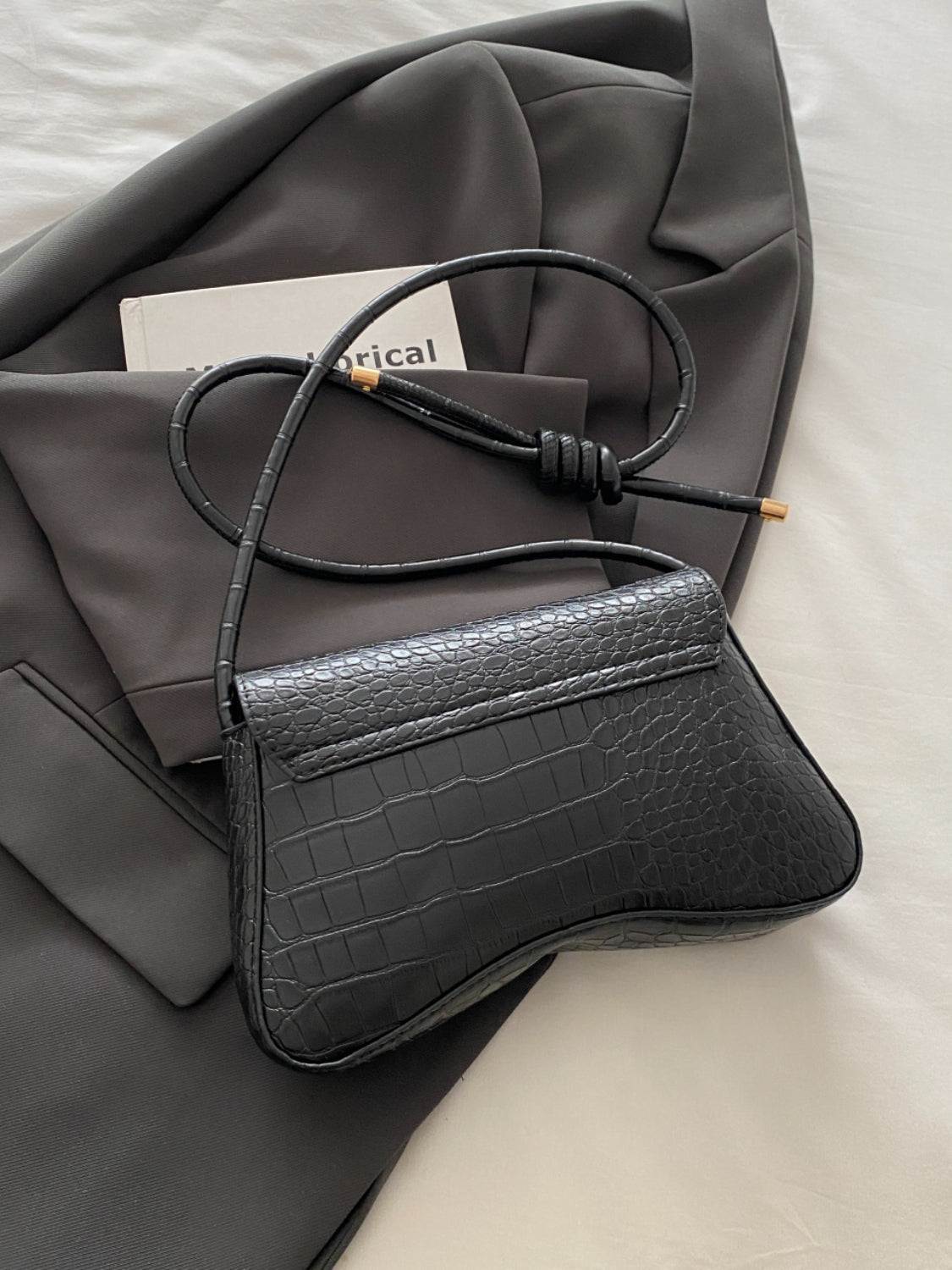 Outfit Flow - PU Leather Texture Crossbody Bag