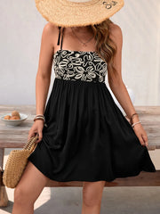 Tie Shoulder Mini Cami Dress OutfitFlow