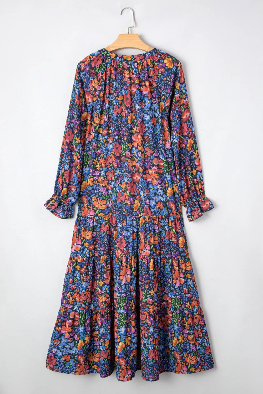 Floral Print Flounce Sleeve Dress OutfitFlow