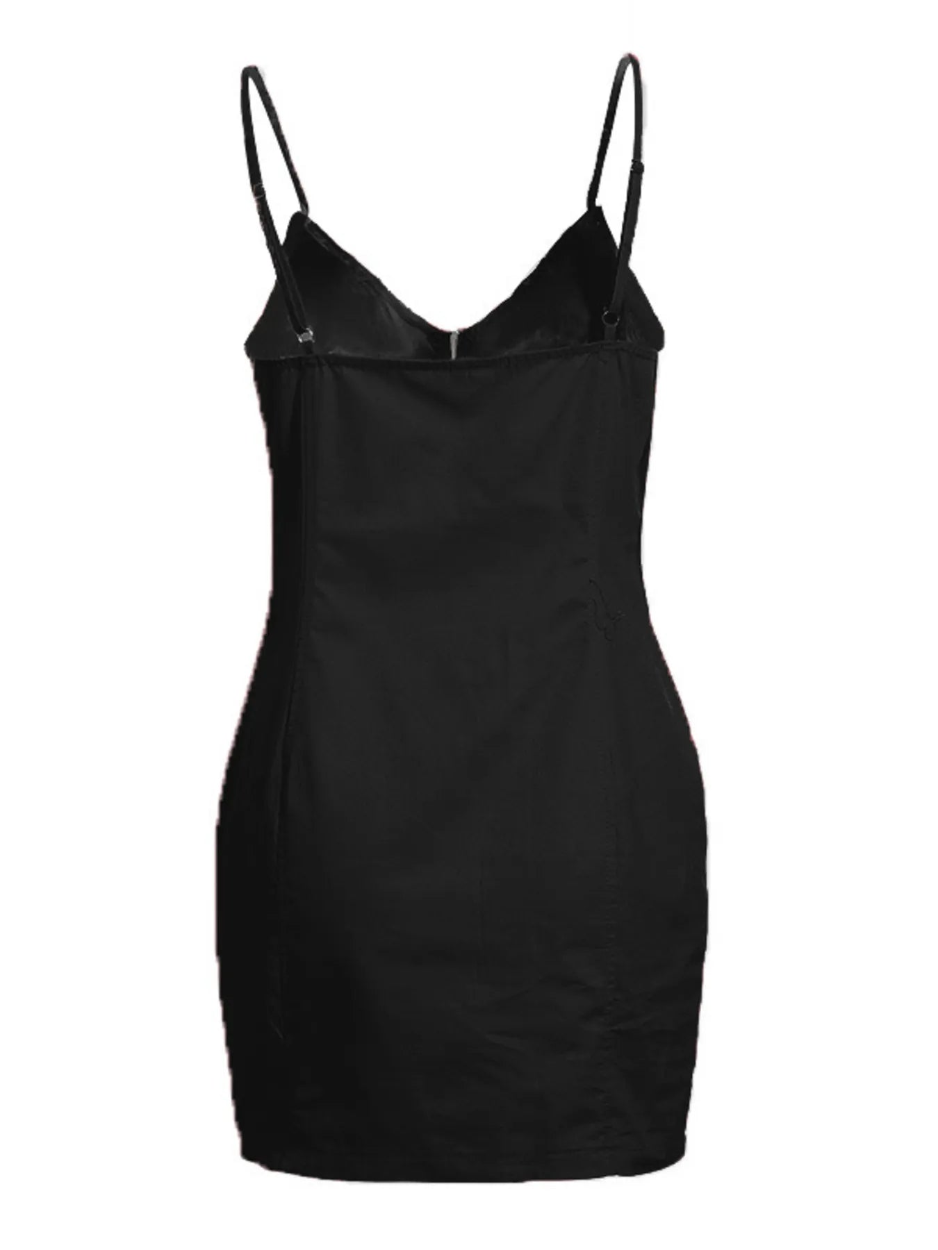 Full Size Zip-Front Bodycon Mini Dress Plus Size OutfitFlow