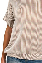 Zenana Corded Rib Short Sleeve T-Shirt OutfitFlow