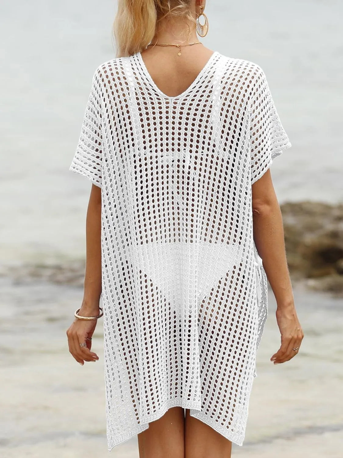 Side Tied V-Neck Cover-Up OutfitFlow