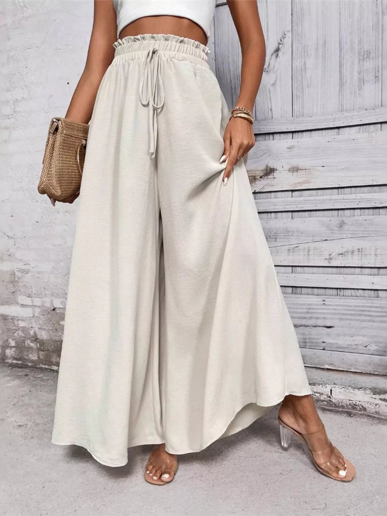 Frill Wide Leg Pants OutfitFlow