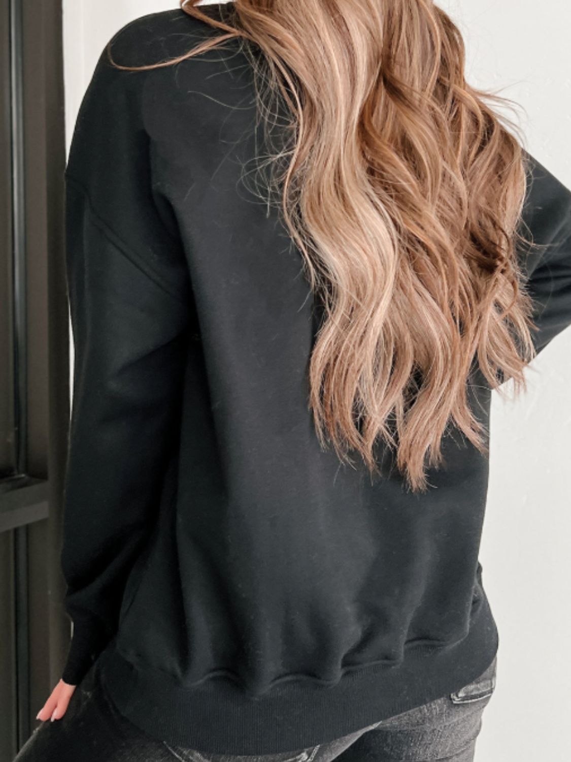 MARDI GRAS Round Neck Drop Shoulder Sweatshirt OutfitFlow