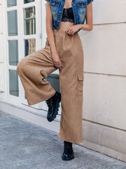 Outfit Flow - Pocketed Wide Leg Elastic Waist Pants