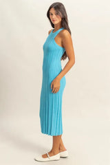HYFVE Round Neck Bodycon Ribbed Knit Dress OutfitFlow