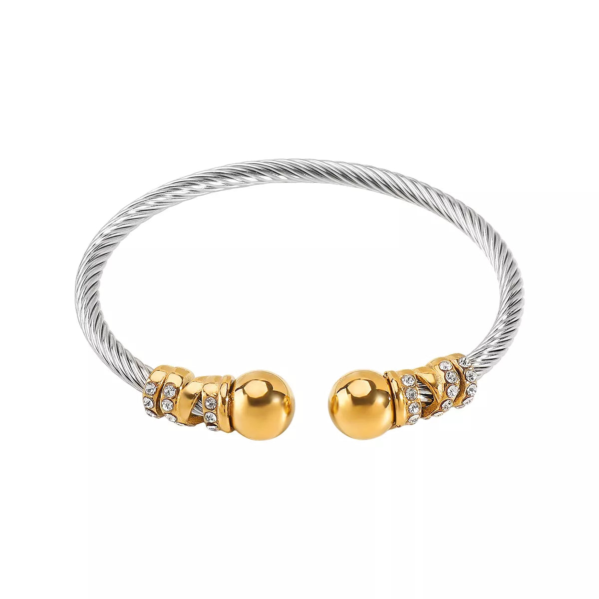 Synthetic Pearl Stainless Steel Bracelet OutfitFlow