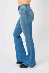 Judy Blue Full Size Hw Classic Flare Jeans Plus Size OutfitFlow
