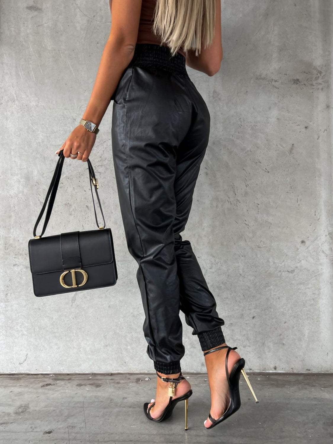 Outfit Flow - Smocked High Waist Pants with Pockets