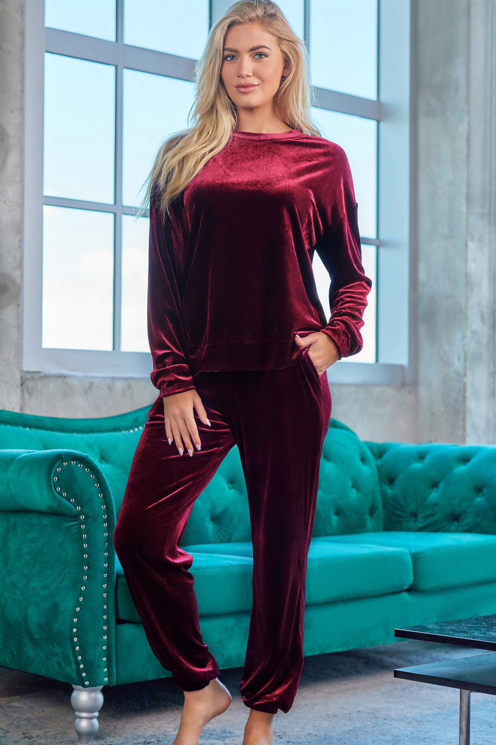 Outfit Flow - Long Sleeve Top and Pants Lounge Set