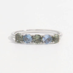 925 Sterling Silver Rhinestone Ring Silver OutfitFlow