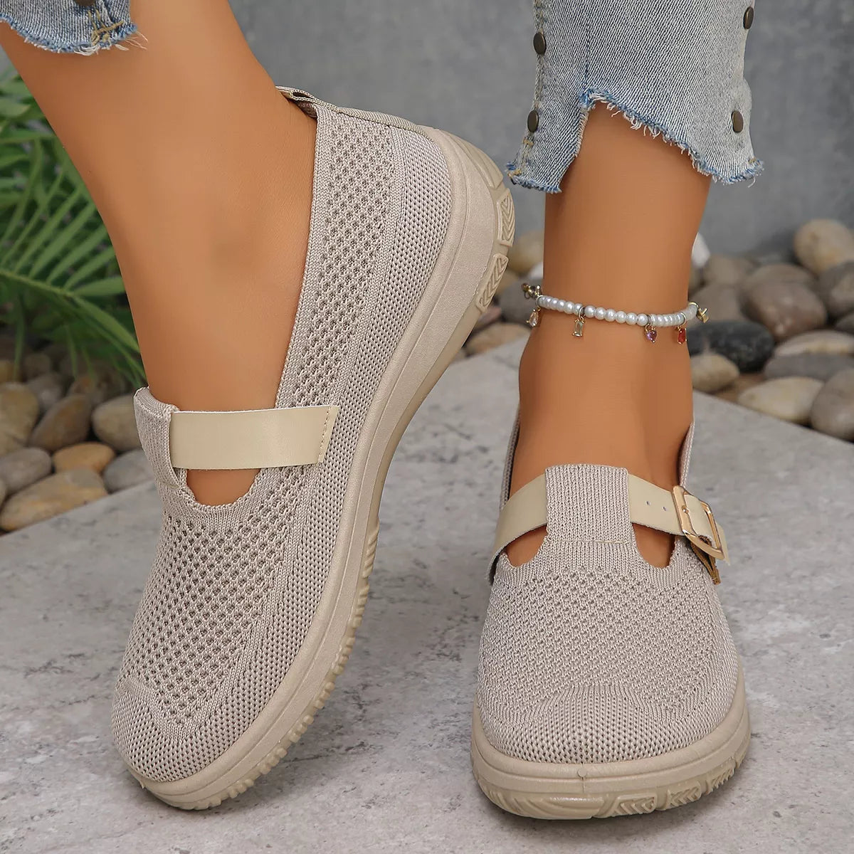 Round Toe Platform Slip-Ons OutfitFlow