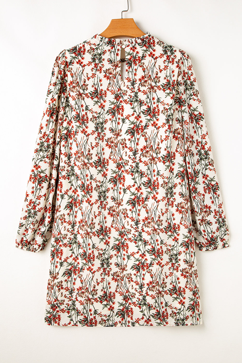 Outfit Flow - Floral Round Neck Long Sleeve Dress