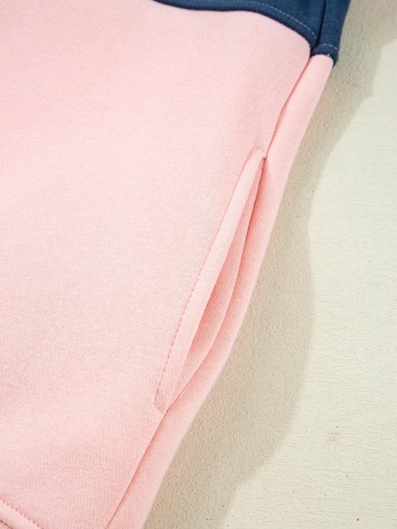 Colorblock Patchwork Half Button Baggy Sweatshirt OutfitFlow