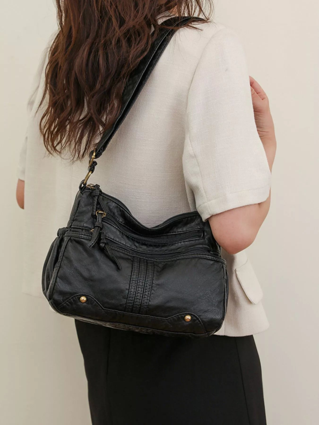 Multi-Pocket Crossbody Bag OutfitFlow