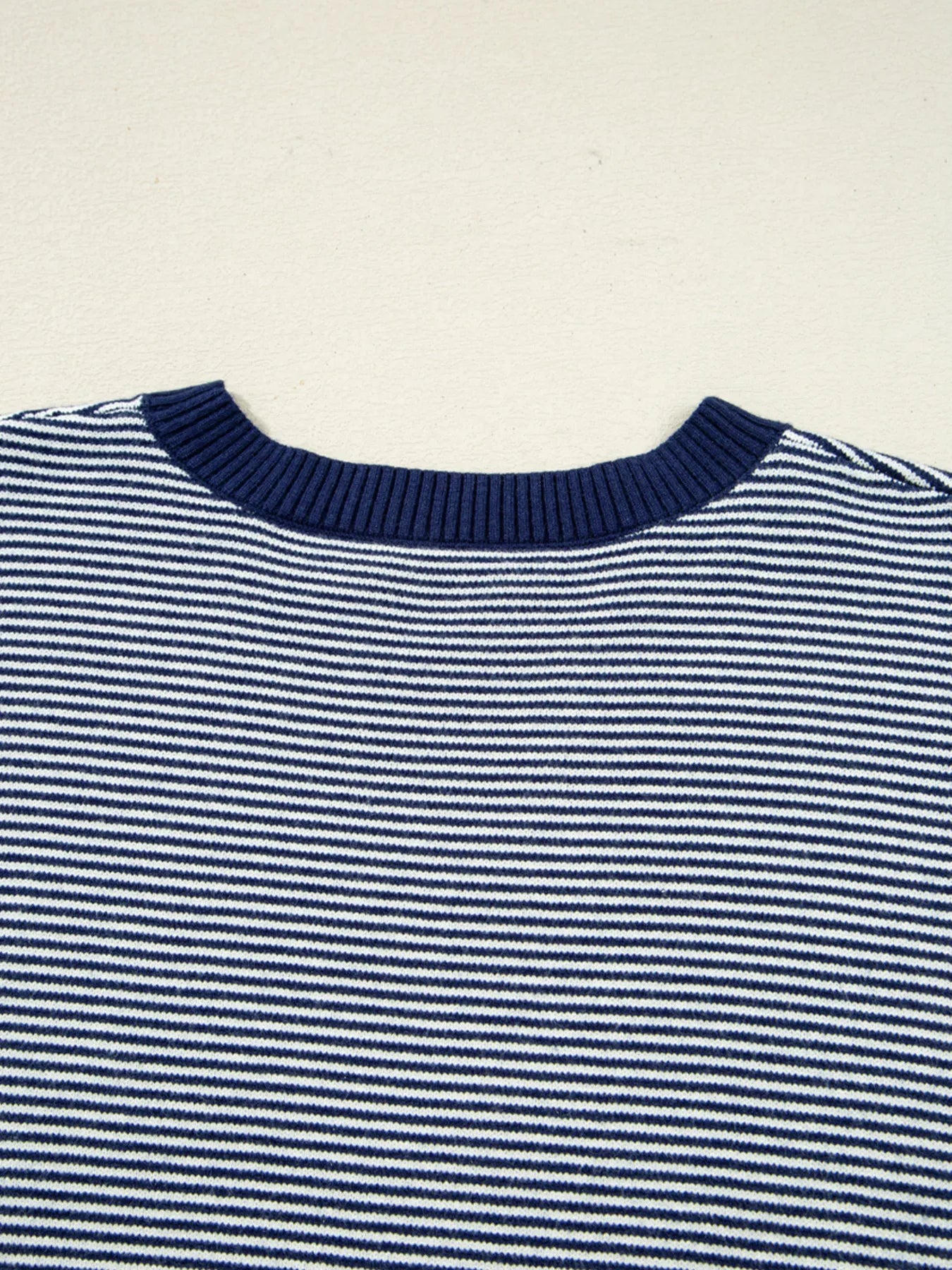 Stripe Dolman Oversize Tunic Sweater Trendsi