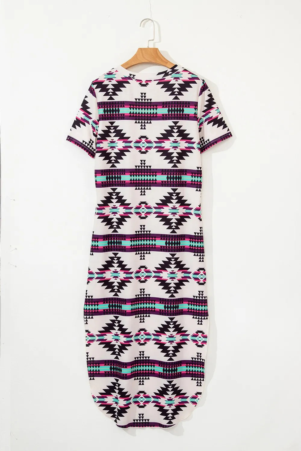 Aztec Print V-Neck Midi Dress OutfitFlow
