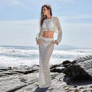 Ribbed Knit Long Sleeve Romper OutfitFlow