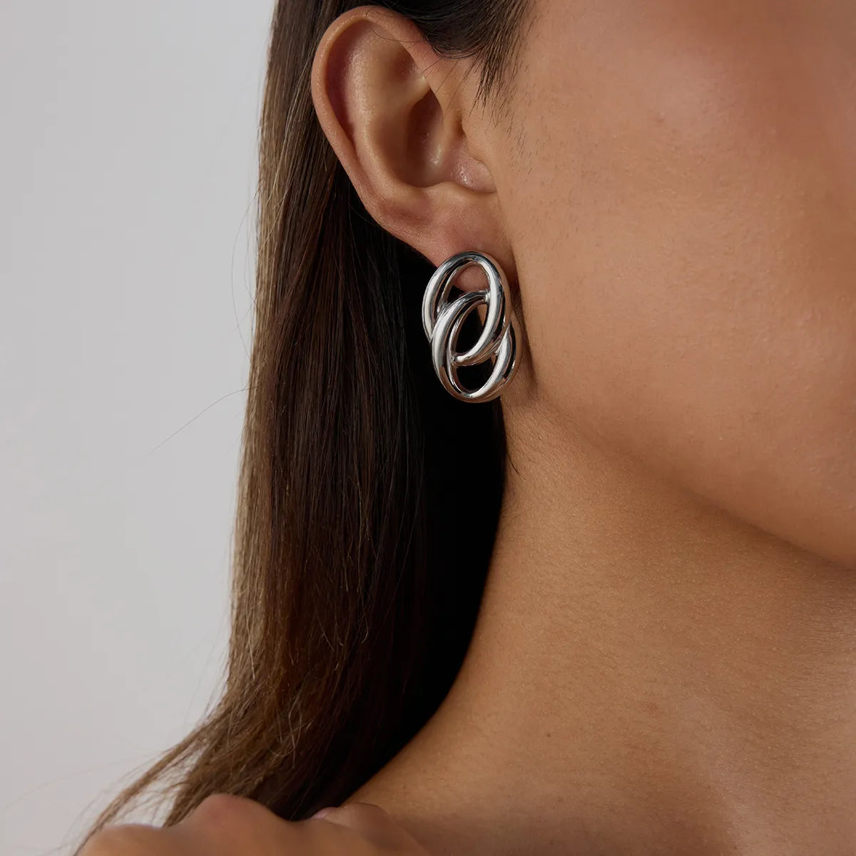 2-Pair Stainless Steel Twisted Earrings OutfitFlow