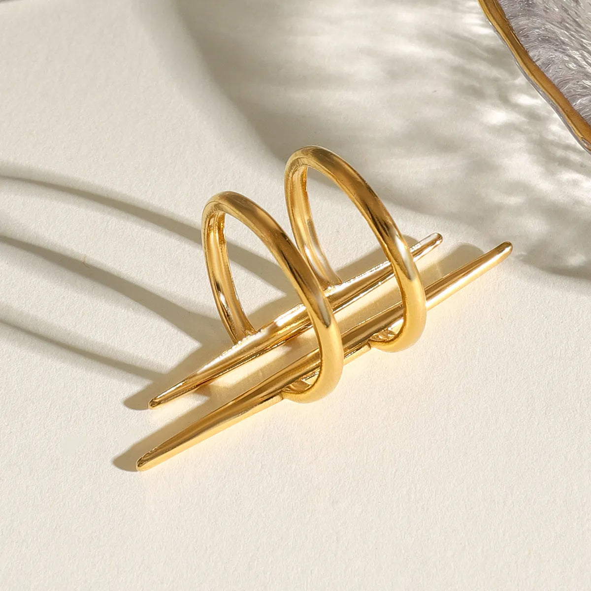 Stainless Steel Asymmetrical Ring OutfitFlow
