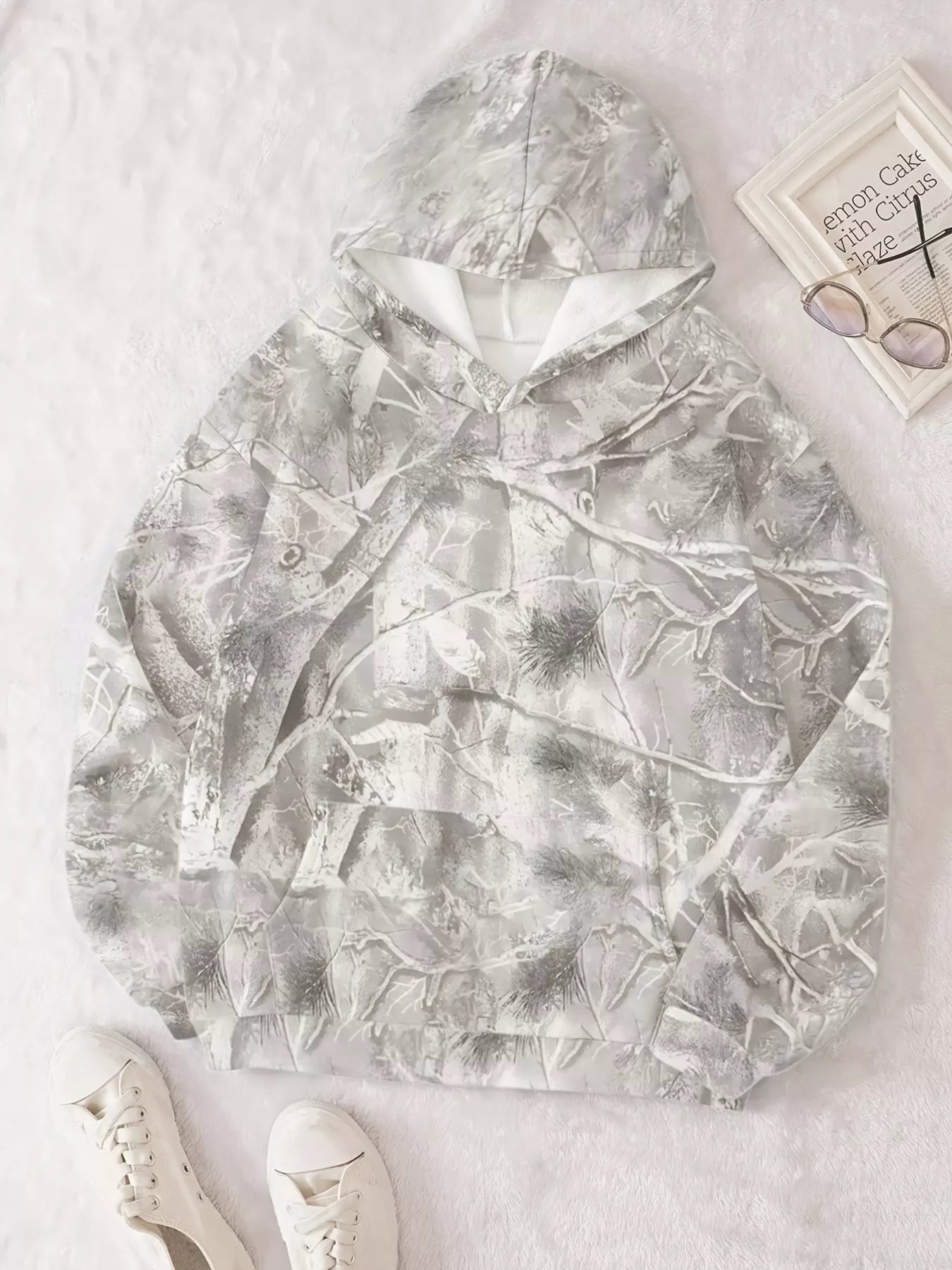 Kangaroo Pocket Long Sleeve Hoodie OutfitFlow