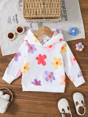 Children's Flower Long Sleeve Hoodie OutfitFlow