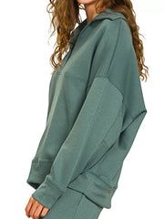 Zenana Scuba Collared Pullover and Pants Set OutfitFlow
