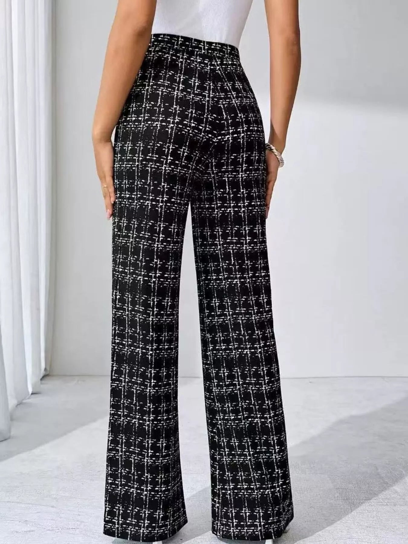 Plaid Wide Leg Pants OutfitFlow