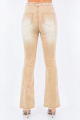 American Bazi V-Cut Ruched Flare Pants