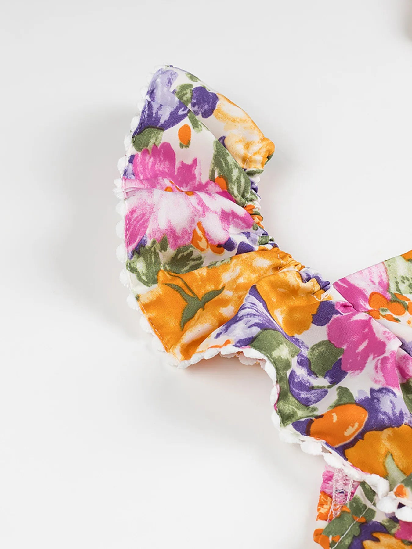 Floral Print Ruffled Hem Dress OutfitFlow