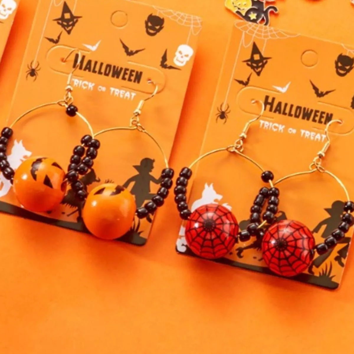 18K Gold-Plated Halloween Bead Earrings OutfitFlow