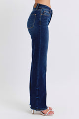 Outfit Flow - Judy Blue Full Size Raw Hem Straight Leg Jeans