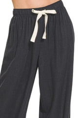 Zenana Linen Drawstring Pants OutfitFlow