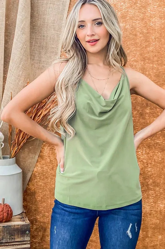 And The Why Cowl Neck Cami OutfitFlow