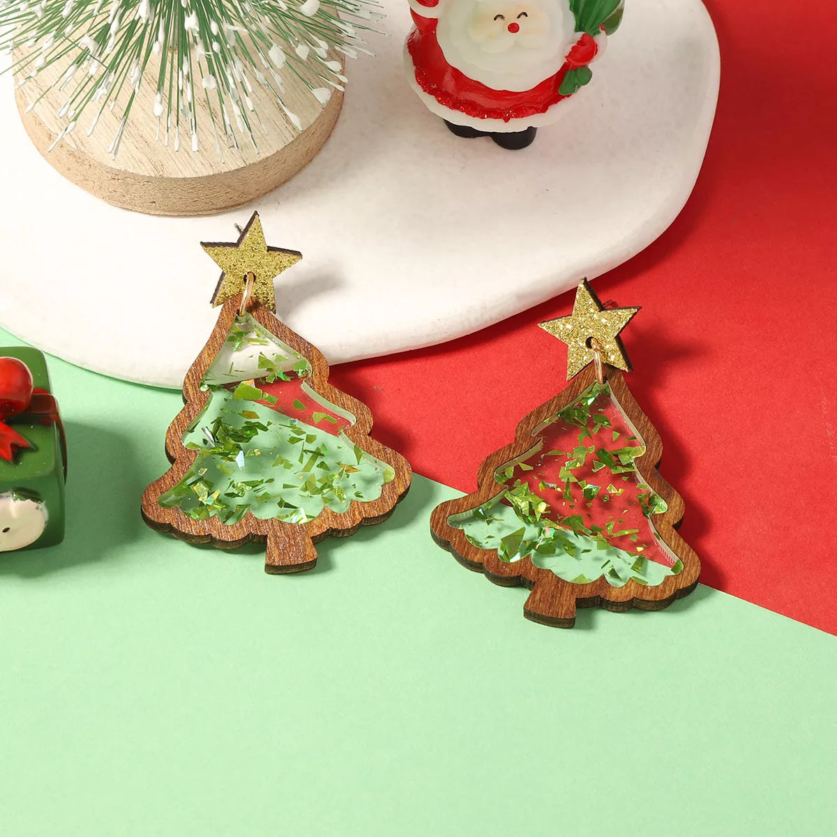 Christmas Tree Star Earrings OutfitFlow