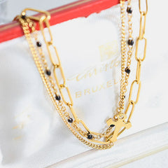 Titanium Steel Three-Layered Bracelet OutfitFlow
