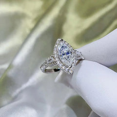 2 Carat Moissanite 925 Sterling Silver Ring OutfitFlow