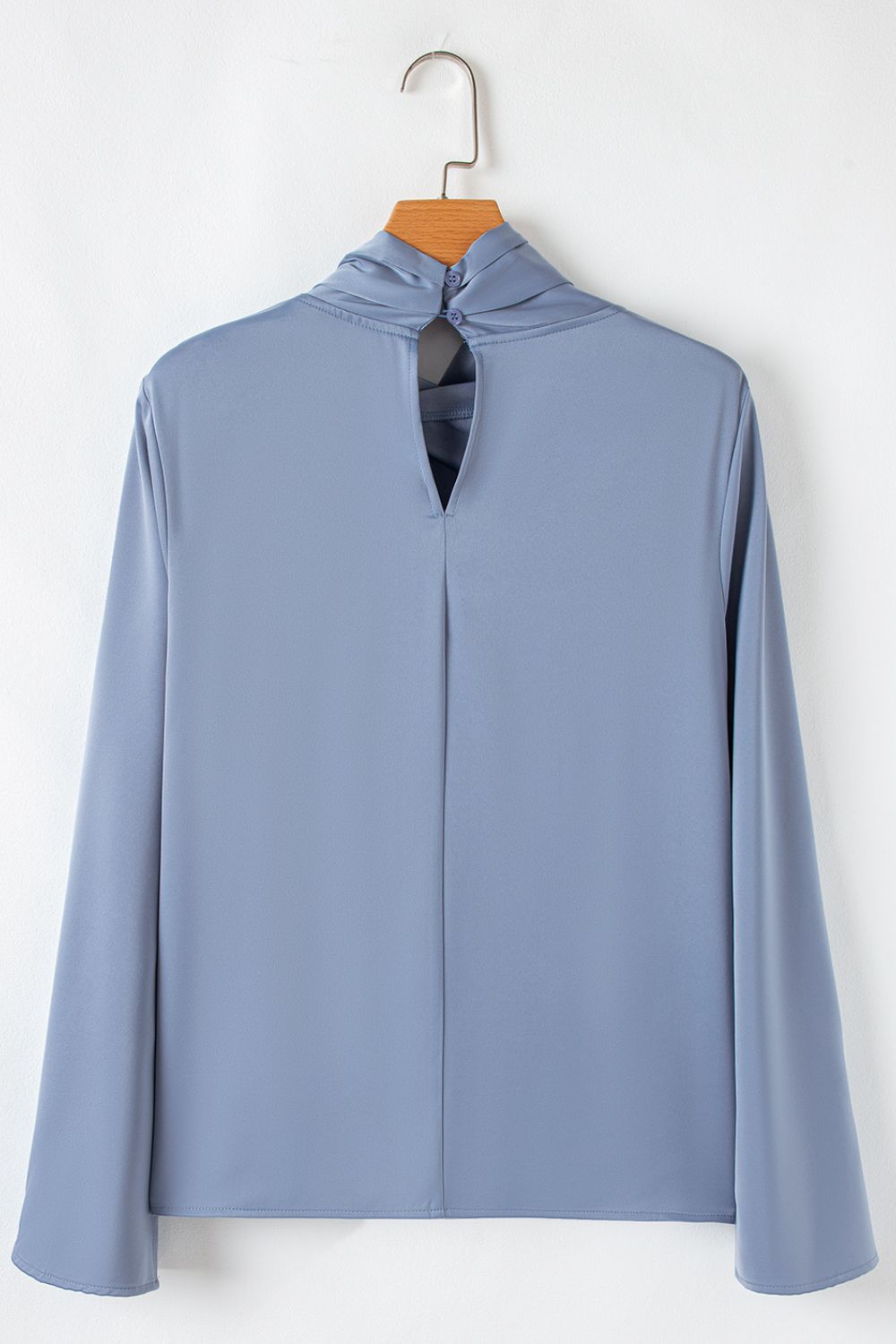 Cutout Turtleneck Long Sleeve Blouse OutfitFlow