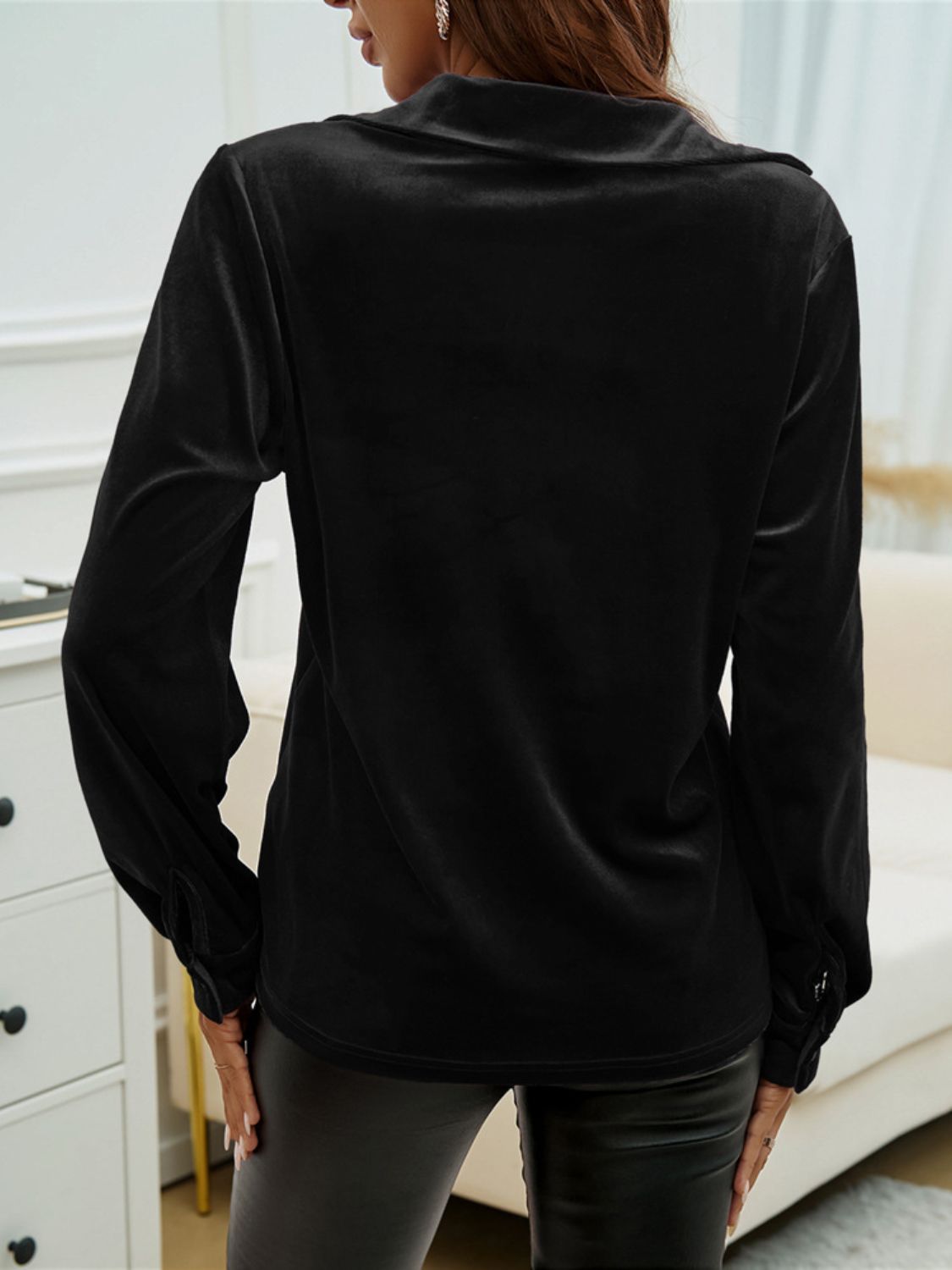 Outfit Flow - Devine Pocketed Collared Neck Long Sleeve Shirt