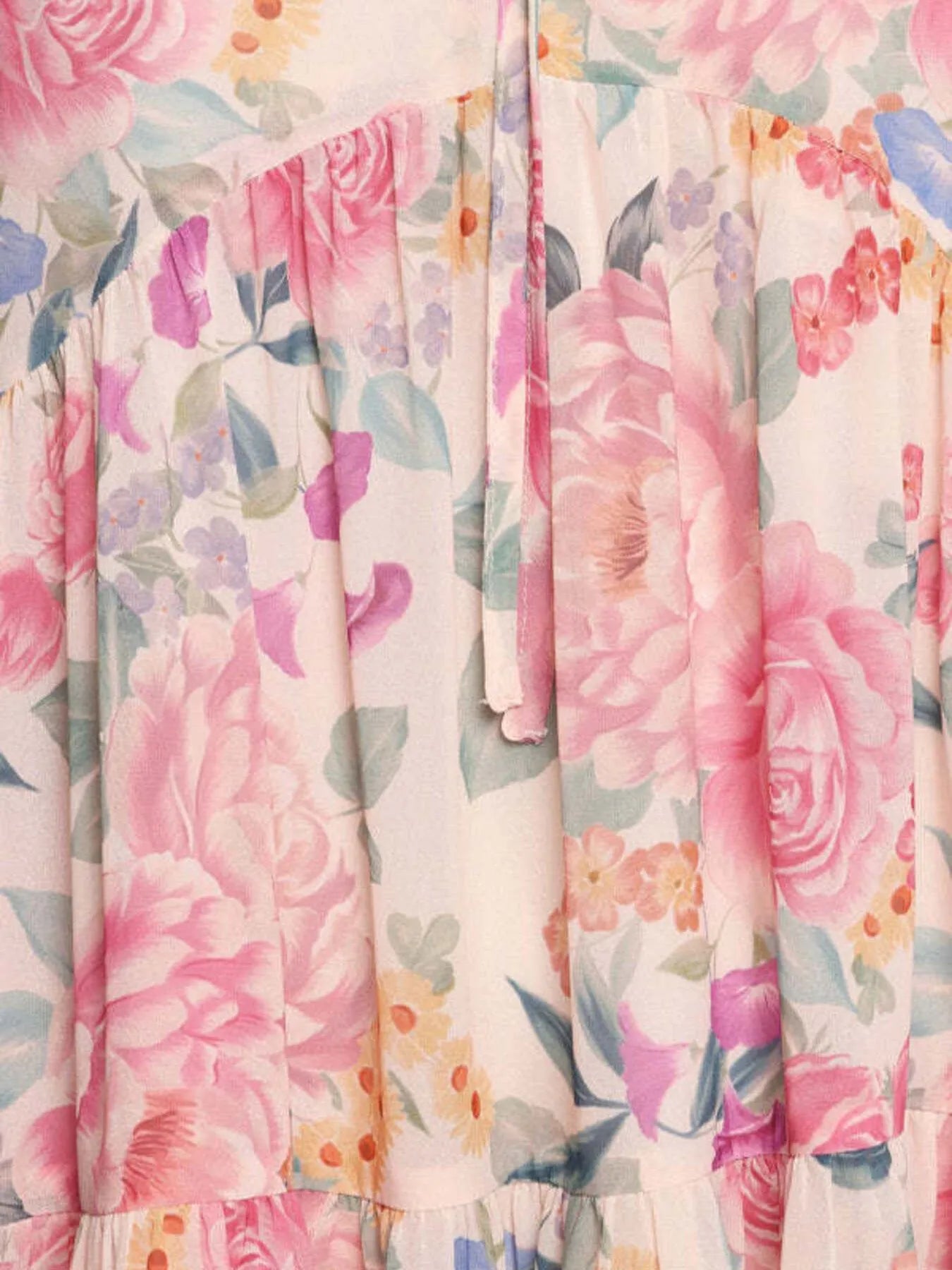 Floral Print Sleeveless Tiered Mini Dress OutfitFlow